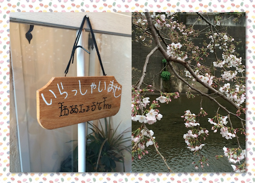 石神井川桜並木と春色パン屋さん